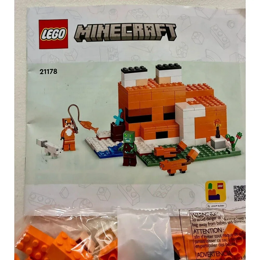 LEGO Minecraft The Fox Lodge 21178 Bag #2 Only Incomplete Sealed Parts Lot